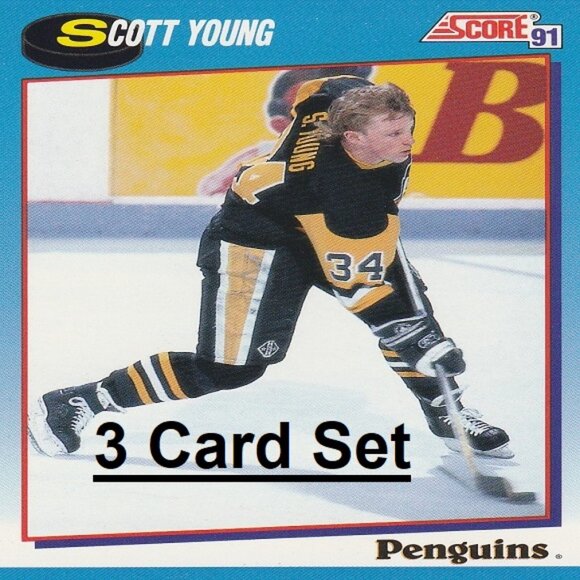 Scott Young Pittsburgh Penguins NHL Hockey Card Collection - 3 Card Set - Picture 1 of 4